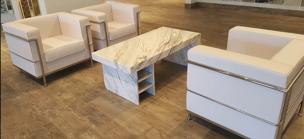 Custom Tables - We can build custom tables from Marble, Granite, Quartz or just about any of our materials! Custom Tables - We can build custom tables from Marble, Granite, Quartz or just about any of our materials!
