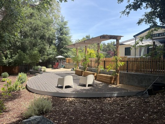 Saratoga, CA - Full custom design for our client in Saratoga, CA. Decomposed granite pathway with hand rails, custom made fence, upper and lower level redwood deck, custom made pergola, and retaining walls giving it a beautiful shape. Contact us to design, build, and maintain your dream backyard. Saratoga, CA - Full custom design for our client in Saratoga, CA. Decomposed granite pathway with hand rails, custom made fence, upper and lower level redwood deck, custom made pergola, and retaining walls giving it a beautiful shape. Contact us to design, build, and maintain your dream backyard.