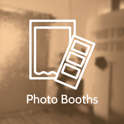 Photo Booth - A perfect add-on to any event because Photo Booths spell FUN! From party props to backdrops, we have it all. Most of all, we make sure the Photo Booth is an experience. We send out someone to interact with your guests and clean up their mess. We can also customize the backdrop and party props to match that themed wedding or event you are having. Just ask us how!