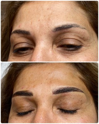Microblading by Mimi - Client wanted full, fluffy brows. Voila! Microblading by Mimi - Client wanted full, fluffy brows. Voila!