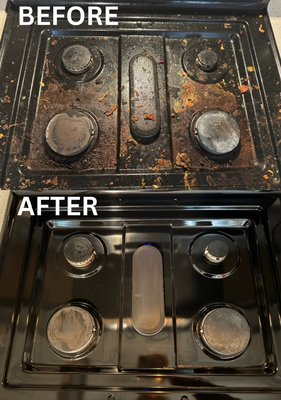 Stove Cleaning - Check out this sparkling clean stove! We take pride in delivering top-quality cleaning services that leave your kitchen looking fresh and spotless. No grease, no grime—just a beautifully cleaned surface ready for your next meal. Book with us today for a home that shines! Stove Cleaning - Check out this sparkling clean stove! We take pride in delivering top-quality cleaning services that leave your kitchen looking fresh and spotless. No grease, no grime—just a beautifully cleaned surface ready for your next meal. Book with us today for a home that shines!