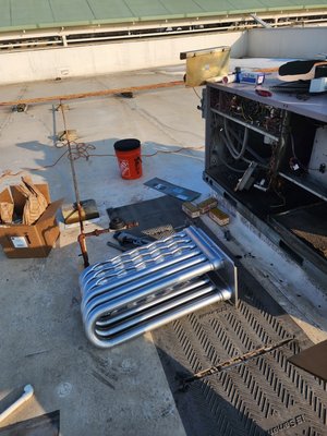 Roof Top Unit Maintenance - Completed a commercial HVAC repair project for a warehouse/store facility. Scope of work included replacement of major components such as the compressor, heat exchanger, burners, filter dryer, air filters, and limit switches. All critical parts were professionally installed and tested to ensure safe and reliable operation. The heating system is now fully functional, restoring proper heat throughout the building and meeting the customer’s operational needs. The client is satisfied with the results and improved system performance.