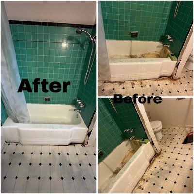 Deep cleaning on the bathrooms - A deep cleaning on the bathrooms