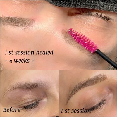 Healed Brows - Healed after one session on this beauty! Everyone's body healed differently, but a good aftercare regime definitely makes a difference. Aftercare products are supplied to you with every service and we use the wonderful!