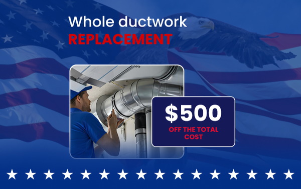 $500 whole ductwork replacement discount - General Terms
1. The discount is offered exclusively by American HVAC for the replacement or installation of new sustainable equipment.
2. This discount can be combined with any other rebates and incentives provided by third party providers like Tech Clean, SVCE, PCE etc.
3. This discount can not be combined with any other offers and promotions from American HVAC.
4. The discount is only applicable if the equipment installed by American HVAC.
5. The discount is not applicable if the participant has purchased the equipment themselves.
6. The discount is not applicable to projects that have already been installed or are in the process of being installed or for the projects that were already scheduled to be installed by American HVAC.
7. The discount will be added as a discount on the total installation cost in the estimate.
8. The discount program is only valid if mentioned during the estimator’s visit (online and offline visits qualify).
9. The discount program is not applicable for the estimates issued before the date of the publication. The date of the publication is 8th of May, 2025
11. American HVAC retains the right to modify or terminate this discount at any time without prior notice. Funds are limited.
12. By participating in this promotion, participants agree to abide by these terms and conditions and any decisions made by American HVAC regarding eligibility and implementation of the discount.
13. The discount amounts to $500 off the total cost of whole house ductwork replacement with American HVAC.
14. The dates of the installation depend on the availability of HVAC technicians.