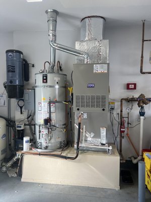 Water Heater Installation / Repair - Upgraded this home with a high-efficiency tankless water heater and a brand-new dedicated gas line to support the increased demand. This project involved removing a bulky traditional tank and installing a space-saving Navien unit, providing the homeowner with endless hot water and lower energy bills. Our team ensured all gas piping met strict safety codes and performed precision venting to maximize the unit's lifespan and performance. Water Heater Installation / Repair - Upgraded this home with a high-efficiency tankless water heater and a brand-new dedicated gas line to support the increased demand. This project involved removing a bulky traditional tank and installing a space-saving Navien unit, providing the homeowner with endless hot water and lower energy bills. Our team ensured all gas piping met strict safety codes and performed precision venting to maximize the unit's lifespan and performance.