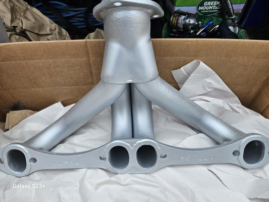 High Temp Ceramic Coating "59 Corvette Header" - This project was for Blue Dot Marina, New Orleans, LA. 1959 Corvette (Shorty's) originals. The corrosion appearance was worse visually than physically. Thanks for Billy over at JDH in Crawford, TX clean up was awesome for my prep and application of CERAKOTE GLACIER SILVER.
Why: This prevents the attraction of heat comint out because I coat the inside as well. The benefit is to prevent much of the exhaust gases/heat from the metal and passes out the exhaust.
"Unsurpassed. No other word can adequately describe the C-7700. Formulated to withstand internal exhaust gas temperatures up to 1,800 degrees Fahrenheit and thermal shock from those temperatures directly into water with no adverse effects. (this coating is PFAS free).
Restoration never feels better than turning over and hearing the motor reverberating strong, and looking great. High Temp Ceramic Coating "59 Corvette Header" - This project was for Blue Dot Marina, New Orleans, LA. 1959 Corvette (Shorty's) originals. The corrosion appearance was worse visually than physically. Thanks for Billy over at JDH in Crawford, TX clean up was awesome for my prep and application of CERAKOTE GLACIER SILVER.
Why: This prevents the attraction of heat comint out because I coat the inside as well. The benefit is to prevent much of the exhaust gases/heat from the metal and passes out the exhaust.
"Unsurpassed. No other word can adequately describe the C-7700. Formulated to withstand internal exhaust gas temperatures up to 1,800 degrees Fahrenheit and thermal shock from those temperatures directly into water with no adverse effects. (this coating is PFAS free).
Restoration never feels better than turning over and hearing the motor reverberating strong, and looking great.