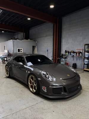 Porsche 911 GT3 - We did ceramic tints all around and a ghost tint on headlights