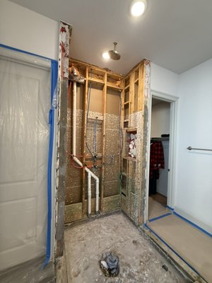 Stand up shower water damage/ rebuild - stand-up Shower full rebuild Stand up shower water damage/ rebuild - stand-up Shower full rebuild