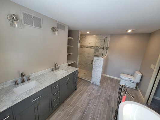 Master bath remodel near Waynedale - This bath used to be another bedroom and closet. Now it's a room with function for years to come. Master bath remodel near Waynedale - This bath used to be another bedroom and closet. Now it's a room with function for years to come.