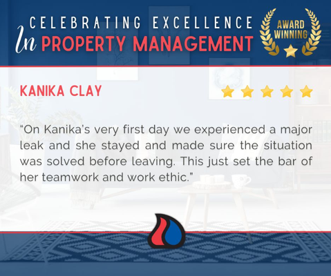 RestoreCore Award - Kanika Clay was honored for her commitment and outstanding performance in Property Management. Great job, Kanika! You're a true star in the field! RestoreCore Award - Kanika Clay was honored for her commitment and outstanding performance in Property Management. Great job, Kanika! You're a true star in the field!