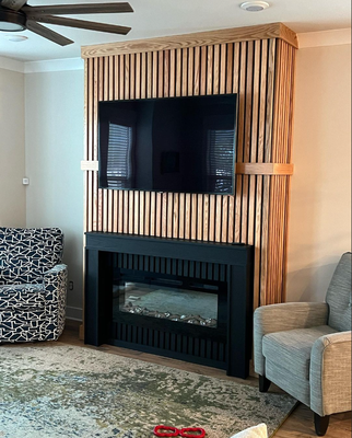 Custom Fireplace Installation - Another custom project completed by Trusted Handyman Custom Fireplace Installation - Another custom project completed by Trusted Handyman