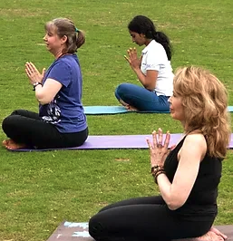 Class Descriptions - "Yoga is a system of exercises based upon a profound knowledge of the relationship between the Body and the Mind. The Body and the Mind constitutes the basis of all human endeavors."
Hatha Yoga: The Classical Approach
Hatha yoga is slower and less intense style of yoga. You will defintely feel longer, looser, and more relaxed after each class. Pranayama, the combination of breath and movement, is an essential part of a yoga practice. Students of Hatha yoga will often find they can easily move with their breath during practice sessions. In Hatha yoga, poses are held for multiple breaths making it a slower , mindful practice and pace.
Hatha yoga works wonderfully to align our musculoskeletal structure and brings forth a more therapeutic focus for a healthier body and mind.
Slow Flow
Offering variations for beginning and intermediate students, this class blends flowing postures and held postures to balance strength and steadiness in body and mind. Standing and seated postures on the mat.
All Levels
Explore a variety of poses as you focus on mindful alignment, breath and body awareness, balance, strength & flexibility. Each class includes pose sequences along with a slower deepening into poses to experience the meditative benefits of breath and movement. Variations and options will be given to students to meet their unique needs. This class is accessible for All Levels – Beginners and Seasoned Practitioners of Yoga.
Gentle Yoga/Yin
Gentle Yoga is a combination gentle postures and yin yoga. Gentle Yoga classes begin with a guided awareness while lying in Shavasana, Yoga's Relaxation Pose, and Pranayama (breathing practice). The classes progress into a very gentle and well supported practice of asana (yoga poses). Using blankets and props for support, your body settles and softens into each pose. As the body releases the habitual physical and mental tension patterns, the mind becomes quieter and steady.
Gentle yoga offers a significantly different paradigm in yoga poses. Gentle yoga postures and sequences along with deep relaxation methods return you to the place in yourself of wholeness and natural well-being.
Restorative Yoga
In restorative yoga, props are used to support the body so that you can hold poses for longer, allowing you to open your body through passive stretching. The postures are usually adapted from supine or seated yoga poses with the addition of blocks, bolsters, and blankets to eliminate unnecessary straining. This is a great practice to slow down and nurture your well being. You will be amazed at the benefits of this restorative yoga class from a therapeutic approach.
Yin Yoga
Yin yoga has many benefits other than just being a good balance to our active life styles. The Yin practice releases fascia and improves joint mobility allowing the flow of nutrients and energy through the body. Holding poses that gently lengthen the muscles and fascia helps to break up adhesions and applying mild stress to joints and connective tissue can increase their range of motion. Poses are held for an extended period of time allowing the body to release. As an added bonus, the Yin practice calms and balances the mind and body, increases circulation, improves flexibility and balances the internal organs.
Chair Yoga
What is chair yoga? Using the chair as a prop, raising the ground to meet and support you, chair yoga includes light stretches, moderate toning, and breathing and relaxation practices. It is a well-balanced yoga practice!
Meditation and Mindfulness
By learning to meditate, you can reap the benefits which include relaxation, focus, restore your energy, and perspective on your life. Meditation is being taken seriously by health researchers interested in stress reduction and methods to improve overall health. Meditation is often used by people interested in addressing conditions such as anxiety, pain, depression, emotional challenges, insomnia, and stress. Meditation is also the ultimate brain builder.
We begin with a 15 minute guided meditation, move into a short discussion and then end with a final guided meditation 20 minute. Meditation can be done in a chair or seated on yoga blankets. Class Descriptions - "Yoga is a system of exercises based upon a profound knowledge of the relationship between the Body and the Mind. The Body and the Mind constitutes the basis of all human endeavors."
Hatha Yoga: The Classical Approach
Hatha yoga is slower and less intense style of yoga. You will defintely feel longer, looser, and more relaxed after each class. Pranayama, the combination of breath and movement, is an essential part of a yoga practice. Students of Hatha yoga will often find they can easily move with their breath during practice sessions. In Hatha yoga, poses are held for multiple breaths making it a slower , mindful practice and pace.
Hatha yoga works wonderfully to align our musculoskeletal structure and brings forth a more therapeutic focus for a healthier body and mind.
Slow Flow
Offering variations for beginning and intermediate students, this class blends flowing postures and held postures to balance strength and steadiness in body and mind. Standing and seated postures on the mat.
All Levels
Explore a variety of poses as you focus on mindful alignment, breath and body awareness, balance, strength & flexibility. Each class includes pose sequences along with a slower deepening into poses to experience the meditative benefits of breath and movement. Variations and options will be given to students to meet their unique needs. This class is accessible for All Levels – Beginners and Seasoned Practitioners of Yoga.
Gentle Yoga/Yin
Gentle Yoga is a combination gentle postures and yin yoga. Gentle Yoga classes begin with a guided awareness while lying in Shavasana, Yoga's Relaxation Pose, and Pranayama (breathing practice). The classes progress into a very gentle and well supported practice of asana (yoga poses). Using blankets and props for support, your body settles and softens into each pose. As the body releases the habitual physical and mental tension patterns, the mind becomes quieter and steady.
Gentle yoga offers a significantly different paradigm in yoga poses. Gentle yoga postures and sequences along with deep relaxation methods return you to the place in yourself of wholeness and natural well-being.
Restorative Yoga
In restorative yoga, props are used to support the body so that you can hold poses for longer, allowing you to open your body through passive stretching. The postures are usually adapted from supine or seated yoga poses with the addition of blocks, bolsters, and blankets to eliminate unnecessary straining. This is a great practice to slow down and nurture your well being. You will be amazed at the benefits of this restorative yoga class from a therapeutic approach.
Yin Yoga
Yin yoga has many benefits other than just being a good balance to our active life styles. The Yin practice releases fascia and improves joint mobility allowing the flow of nutrients and energy through the body. Holding poses that gently lengthen the muscles and fascia helps to break up adhesions and applying mild stress to joints and connective tissue can increase their range of motion. Poses are held for an extended period of time allowing the body to release. As an added bonus, the Yin practice calms and balances the mind and body, increases circulation, improves flexibility and balances the internal organs.
Chair Yoga
What is chair yoga? Using the chair as a prop, raising the ground to meet and support you, chair yoga includes light stretches, moderate toning, and breathing and relaxation practices. It is a well-balanced yoga practice!
Meditation and Mindfulness
By learning to meditate, you can reap the benefits which include relaxation, focus, restore your energy, and perspective on your life. Meditation is being taken seriously by health researchers interested in stress reduction and methods to improve overall health. Meditation is often used by people interested in addressing conditions such as anxiety, pain, depression, emotional challenges, insomnia, and stress. Meditation is also the ultimate brain builder.
We begin with a 15 minute guided meditation, move into a short discussion and then end with a final guided meditation 20 minute. Meditation can be done in a chair or seated on yoga blankets.