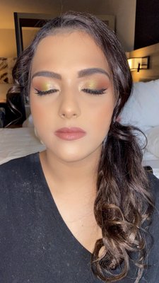 Pakistani Bridal Makeup - This client was a Pakistani wedding guest client and requested a mint smokey yet natural look.