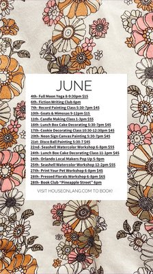 Check out all the workshops in June. Summer Fun. - The workshops change each month and some are brought back by popular demand. You can also book a private workshop with a minimum of 6 people. Perfect for a group outing, afternoon of learning, friends night out! Check out all the workshops in June. Summer Fun. - The workshops change each month and some are brought back by popular demand. You can also book a private workshop with a minimum of 6 people. Perfect for a group outing, afternoon of learning, friends night out!