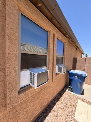 Window Ac Install - Homeowner requested portable Ac units installed in two rooms to provide more cooling for guests. Window Ac Install - Homeowner requested portable Ac units installed in two rooms to provide more cooling for guests.