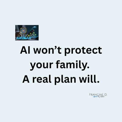 AI and Estate Planning - Technology can organize your information, but it can’t secure your legacy. Your family needs clarity, access, and a legally enforceable plan, not guesswork. If your estate plan doesn’t reflect your real life, it’s time to update it. Schedule your initial complimentary consultation today and protect the people who matter most. AI and Estate Planning - Technology can organize your information, but it can’t secure your legacy. Your family needs clarity, access, and a legally enforceable plan, not guesswork. If your estate plan doesn’t reflect your real life, it’s time to update it. Schedule your initial complimentary consultation today and protect the people who matter most.