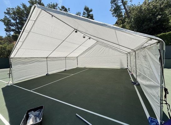 Tent Setups - Here is a 10x30 & 10x20 canopy setup we had completed in 20-25 minutes with three wall attachments. We cover almost every size you need, Give us a call at (310) 505-1857. Tent Setups - Here is a 10x30 & 10x20 canopy setup we had completed in 20-25 minutes with three wall attachments. We cover almost every size you need, Give us a call at (310) 505-1857.