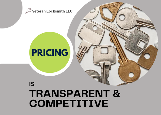 Transparent & Competitive Pricing - We believe in transparent pricing, offering competitive rates without compromising the quality of our professional locksmith services.