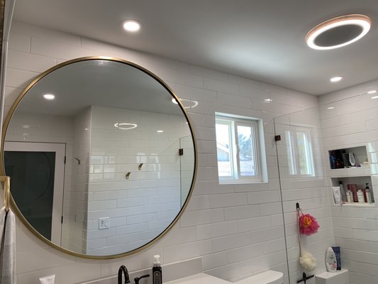 Custom Bathroom Remodel - All new wiring, lighting, switching, and power for a custom
Bathroom remodel Custom Bathroom Remodel - All new wiring, lighting, switching, and power for a custom
Bathroom remodel