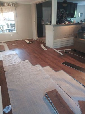painting and a floor job - painting inside house and laying floor