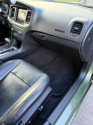 Deep interior cleaning - This 2023 Dodge Charger SXT just survived two years of "beach days" and built-up grime, but we brought it back to life with our Signature Interior Package.
We gave the floorboards and mats a deep shampoo to pull out the grit and restore that new-car scent. The leather seats were meticulously cleaned and treated with premium protection, while every inch of upholstery was hit with a detail brush to achieve that fresh-off-the-lot finish. 🔥 Deep interior cleaning - This 2023 Dodge Charger SXT just survived two years of "beach days" and built-up grime, but we brought it back to life with our Signature Interior Package.
We gave the floorboards and mats a deep shampoo to pull out the grit and restore that new-car scent. The leather seats were meticulously cleaned and treated with premium protection, while every inch of upholstery was hit with a detail brush to achieve that fresh-off-the-lot finish. 🔥