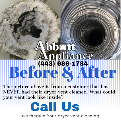 Dryer Vent Cleaning - 😲Wow! 😲The Pictures below shows a before and after pictures of a customer Dryer Vent.
The customer stated, "I would leave my dryer on all night running, wake up in the morning to it still running for my clothes to dry."
Dryer should never run over night, while you sleep. Lint is Very Flammable and could ignite fast. Catching your house of fire.  We were happy to clean his dryer vent to keep his family safe. Also, he should see a decrease📉 in his Electric bill💲 from not running his dryer for 6+hours.
Call Us, Today to schedule your Dryer Vent Cleaning. 
Could your Vent look like the picture below?  
We are here to help.