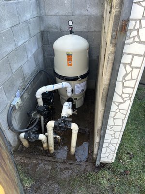 Filter System Replacement - Time for an upgrade! Let's get your pool looking crystal clear with a new filtration system! Give us a call! Filter System Replacement - Time for an upgrade! Let's get your pool looking crystal clear with a new filtration system! Give us a call!