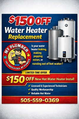 Water Heater installation - 🚿 Water Heater Giving You Warning Signs?
If your water heater is popping or making a “popcorn” sound, leaking, or not producing enough hot water, those are signs it may be nearing failure.
We recommend being proactive instead of reactive. Addressing these issues early can help you avoid unexpected breakdowns, water damage, and costly emergency replacements.
At My Plumber, we inspect, repair, and replace water heaters to keep your home comfortable and your hot water reliable—before a small issue turns into a big problem.
📞 You should call My Plumber when your water heater starts talking back. Water Heater installation - 🚿 Water Heater Giving You Warning Signs?
If your water heater is popping or making a “popcorn” sound, leaking, or not producing enough hot water, those are signs it may be nearing failure.
We recommend being proactive instead of reactive. Addressing these issues early can help you avoid unexpected breakdowns, water damage, and costly emergency replacements.
At My Plumber, we inspect, repair, and replace water heaters to keep your home comfortable and your hot water reliable—before a small issue turns into a big problem.
📞 You should call My Plumber when your water heater starts talking back.