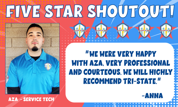 5 Star Shoutout for Aza - Congrats Aza on job well done! Keep up the good work! Tell us about your favorite AC Hero!