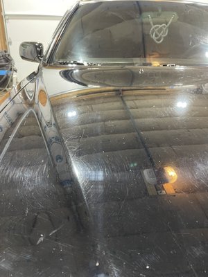 Paint correction - Customer wanted to see what our work was all about so we did a buff job on the hood of his LS400 to get scratches and haziness out! Paint correction - Customer wanted to see what our work was all about so we did a buff job on the hood of his LS400 to get scratches and haziness out!