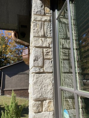 Windows caulking/Recaulking - This job was done few years ago. Our long term client instead a new windows and asked to caulk them. Missing or damaged caulking may lead to leak inside especially during heavy rain.