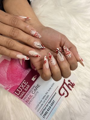 Acrylic design by our shop - nail design you can trust.  and affordable price