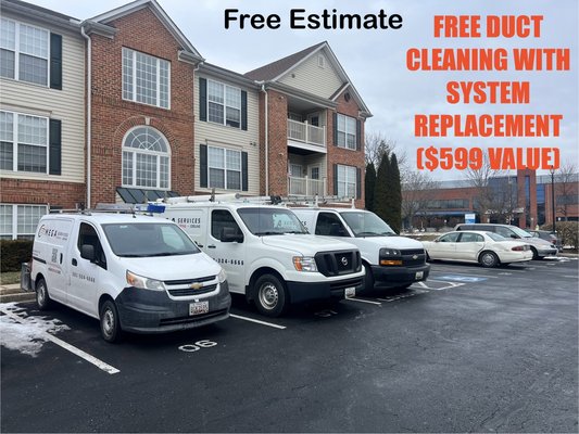 Free Duct Cleaning on New System Replacement - Welcome to Mega Services! We are Maryland’s premier HVAC service experts, dedicated to redefining customer satisfaction. With over a decade of experience, we provide top-quality HVAC solutions for installation, repair, and maintenance.
Why Choose Mega Services?
Experienced Professionals: Our licensed technicians ensure every job is done right, every time.
Customer-Centric Approach: Your comfort is our priority. We tailor our services to meet your specific needs.
Top-Quality Solutions: We use the best materials and techniques to ensure lasting results.
Exceptional Value: Enjoy $500 off your new AC installation when you choose Mega Services!
Services We Offer:
* HVAC Installation: Get your new AC system installed by experts and experience the difference in your home’s comfort.
* HVAC Repair: Our skilled technicians diagnose and fix issues promptly to restore your system’s functionality.
* HVAC Maintenance: Regular maintenance to keep your system running efficiently and extend its lifespan.
What Our Customers Say:
"Mega Services exceeded my expectations! Their team was professional, knowledgeable, and the new AC installation was flawless. Highly recommend them for all your HVAC needs!" - Jane D., Maryland
Contact Us:
Ready to create your first project with Mega Services? Contact us today to schedule a consultation and take advantage of our $500 off new AC installation offer. Experience unparalleled HVAC service and enjoy a comfortable life with us. Free Duct Cleaning on New System Replacement - Welcome to Mega Services! We are Maryland’s premier HVAC service experts, dedicated to redefining customer satisfaction. With over a decade of experience, we provide top-quality HVAC solutions for installation, repair, and maintenance.
Why Choose Mega Services?
Experienced Professionals: Our licensed technicians ensure every job is done right, every time.
Customer-Centric Approach: Your comfort is our priority. We tailor our services to meet your specific needs.
Top-Quality Solutions: We use the best materials and techniques to ensure lasting results.
Exceptional Value: Enjoy $500 off your new AC installation when you choose Mega Services!
Services We Offer:
* HVAC Installation: Get your new AC system installed by experts and experience the difference in your home’s comfort.
* HVAC Repair: Our skilled technicians diagnose and fix issues promptly to restore your system’s functionality.
* HVAC Maintenance: Regular maintenance to keep your system running efficiently and extend its lifespan.
What Our Customers Say:
"Mega Services exceeded my expectations! Their team was professional, knowledgeable, and the new AC installation was flawless. Highly recommend them for all your HVAC needs!" - Jane D., Maryland
Contact Us:
Ready to create your first project with Mega Services? Contact us today to schedule a consultation and take advantage of our $500 off new AC installation offer. Experience unparalleled HVAC service and enjoy a comfortable life with us.
