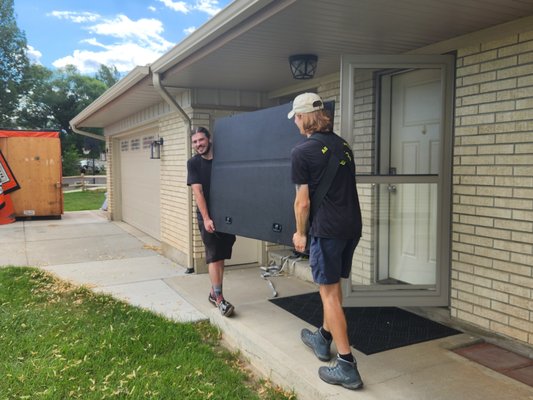 Residential Move Lehi-Springville - The Customer was moved from their 2,400 Sq. Ft. home in Lehi, to their 4,600 Sq. Ft. Home in Springville. Customers items we packed up into boxes. The furniture was wrapped in blankets, and loaded into our truck. Crew kept a positive attitude, and made the move a breeze for our client.