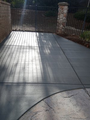 added concrete for his RV parking - added concrete for his RV parking with the brush finish