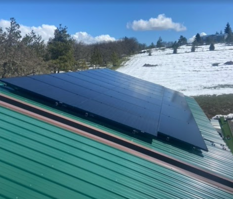 Metal Roof Installations - Installing solar on a metal roof requires expertise, and we do it right. Metal roofs are one of the most durable roofing materials, and when combined with solar, they create an efficient, long-lasting energy solution. Our team specializes in installing solar systems on standing seam, corrugated, and other metal roof types without compromising the integrity of your roof.
We use non-penetrating mounting systems when possible, ensuring a secure, watertight installation that lasts for decades. With our experience and precision, you can have confidence that your solar panels will perform efficiently without causing roof damage. Metal Roof Installations - Installing solar on a metal roof requires expertise, and we do it right. Metal roofs are one of the most durable roofing materials, and when combined with solar, they create an efficient, long-lasting energy solution. Our team specializes in installing solar systems on standing seam, corrugated, and other metal roof types without compromising the integrity of your roof.
We use non-penetrating mounting systems when possible, ensuring a secure, watertight installation that lasts for decades. With our experience and precision, you can have confidence that your solar panels will perform efficiently without causing roof damage.