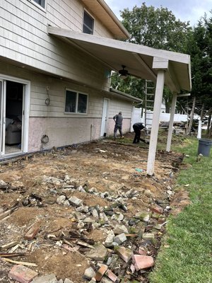 New pavers installed 2022 - Old deck removed and installing new pavers with level and as it was recommended from the onwer of the house. Perfect job and client was very satisfied