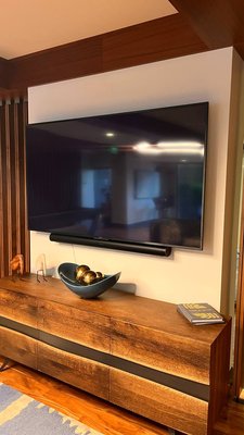 TV Mounting - "Experience our excellence in Kirkland Village! We successfully mounted an 85-inch TV in a luxury building's common area. Our expert team ensured a flawless installation with concealed wiring through cable channels and integrated a central sound system. Elevate your space with our top-notch services today!" TV Mounting - "Experience our excellence in Kirkland Village! We successfully mounted an 85-inch TV in a luxury building's common area. Our expert team ensured a flawless installation with concealed wiring through cable channels and integrated a central sound system. Elevate your space with our top-notch services today!"