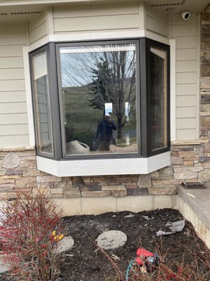 Rotten wall Fix - We removed trim around a bay window and discovered a rotted 2x6 underneath. Our team replaced the damaged wood, sealed the area properly, and installed new trim for a clean, durable finish.

If your exterior trim feels soft or is pulling away, there may be hidden damage behind it. Addressing it early can prevent bigger repairs.

Crestline Construction & Handyman Services
Quality work done right the first time.