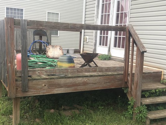 Deck installation - We tore down the existing deck and installed a new deck with treated wood and top notch craftmanship. Deck installation - We tore down the existing deck and installed a new deck with treated wood and top notch craftmanship.