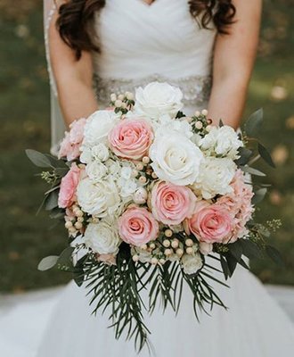 TASTEFULLY TIMELESS BOUQUET - At Gallery Shop N Services. we want to provide you with flowers that are as beautifully unforgettable as your wedding day memories will be. Call us today!
When planning your wedding, we take special care to ensure the bouquets and floral decor reflect your individual style and budget… whether you prefer a look that is timeless and traditional or sleek and contemporary. Our wedding floral consultants can suggest many beautiful design styles to create the look you hope to achieve. TASTEFULLY TIMELESS BOUQUET - At Gallery Shop N Services. we want to provide you with flowers that are as beautifully unforgettable as your wedding day memories will be. Call us today!
When planning your wedding, we take special care to ensure the bouquets and floral decor reflect your individual style and budget… whether you prefer a look that is timeless and traditional or sleek and contemporary. Our wedding floral consultants can suggest many beautiful design styles to create the look you hope to achieve.