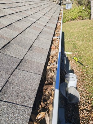 Gutter Cleaning - this gutter cleaning was done on a Airbnb rental property for a client of mine in the northlands. customer was satisfied as I also did some light landscaping around the yard and remove some old dead plants from her flower beds.