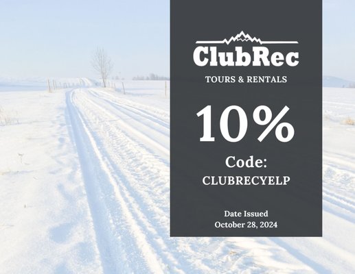 Snowmobile Tours & Rentals 10% off - 10% off from Yelp for snowmobile rentals & tours at our on-site Monte Cristo snowmobile complex location. Some of the most beautiful scenery in Utah. We also have wildlife and great off-trail riding.