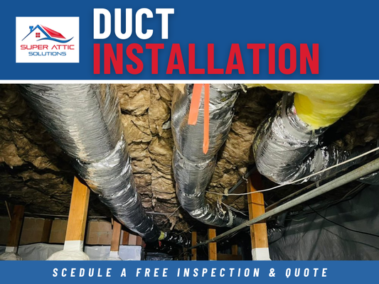 Ducts Installation Project - Duct project installation.
Removal of old system and installation of new duct in attic / crawl space area.