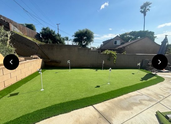 Turf Putting Greens - Your short game deserves a spot close to home.
We create custom artificial turf putting greens that turn backyards into places to practice, unwind, and enjoy a little friendly competition. Whether you want a compact green for a few putts after work or a larger layout with multiple holes and room to chip, we can help shape it around your space and the way you play.
A backyard putting green can be more than a practice area. It can become the centerpiece of an outdoor hangout, a favorite activity for the family, or your own quiet escape. With turf, you get a green surface without the mowing and upkeep of natural grass.
Have an idea for your backyard? Tell us how you’d like to use it, and let’s create a putting green you’ll want to play every day. Turf Putting Greens - Your short game deserves a spot close to home.
We create custom artificial turf putting greens that turn backyards into places to practice, unwind, and enjoy a little friendly competition. Whether you want a compact green for a few putts after work or a larger layout with multiple holes and room to chip, we can help shape it around your space and the way you play.
A backyard putting green can be more than a practice area. It can become the centerpiece of an outdoor hangout, a favorite activity for the family, or your own quiet escape. With turf, you get a green surface without the mowing and upkeep of natural grass.
Have an idea for your backyard? Tell us how you’d like to use it, and let’s create a putting green you’ll want to play every day.