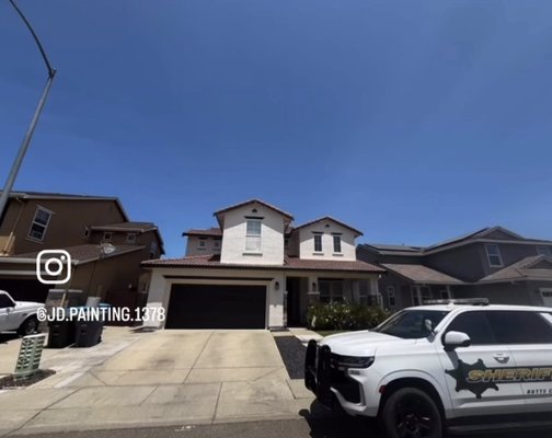 Exterior House painting in Yuba City, CA - Client was worried of cracks and dirt/ debris on his home as well as color deterioration. Client also asked if we can paint his home using SW casa blanca for his walls and SW sealskin for his trim/ gutters. A good pressure wash, caulking cracks and using high durable Sherwin Williams Superpaint can make the home pop with vibrancy. Exterior House painting in Yuba City, CA - Client was worried of cracks and dirt/ debris on his home as well as color deterioration. Client also asked if we can paint his home using SW casa blanca for his walls and SW sealskin for his trim/ gutters. A good pressure wash, caulking cracks and using high durable Sherwin Williams Superpaint can make the home pop with vibrancy.