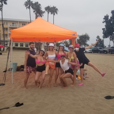 Paddle Party - Got a Group of friends, family, work or activity group and want to have the ultimate SoCal SUP experience?
Schedule a paddle party for groups of 8-24 and get some water time with professional coaches and guides, and some beach time to chill and play games. Paddle Party - Got a Group of friends, family, work or activity group and want to have the ultimate SoCal SUP experience?
Schedule a paddle party for groups of 8-24 and get some water time with professional coaches and guides, and some beach time to chill and play games.