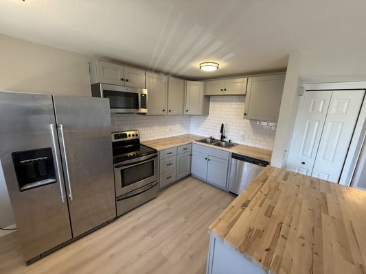 Apartment remodel - This customer wanted to renovate the entire apartment with new finishes and a few add ons to make it feel new