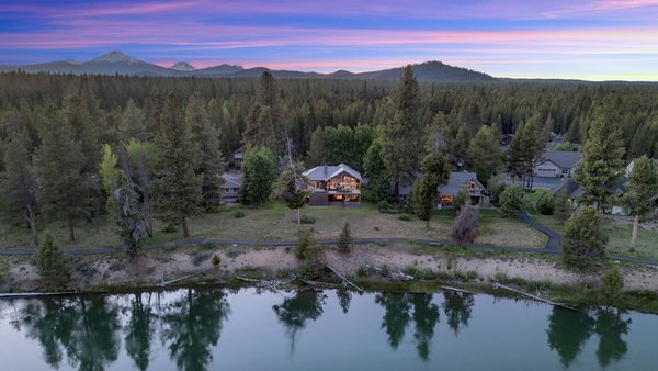 Luxury Rental - Pony Express 7 - Welcome to Pony Express 7! This unique home is located on the gorgeous Deschutes River, about 7 miles outside of Sunriver Proper, with panoramic river frontage.
This vacation rental home is in River Meadows, a quiet HOA community providing you with access to many amazing amenities for you and your family to enjoy! At Pony Express, you will be welcomed with breathtaking views of the Deschutes River and upscale furnishings. It has a vaulted log ceiling with each room accessible to an expansive river-view deck with outdoor seating.
Guest Review:
"Exactly What I was Looking For
The peacefulness of this home, and the location was exactly what I was looking for. The guys particularly enjoyed the deer and bird watching. Everyone enjoyed the corn hole toss. It was great for hanging out with the family.” - Vivian B. Luxury Rental - Pony Express 7 - Welcome to Pony Express 7! This unique home is located on the gorgeous Deschutes River, about 7 miles outside of Sunriver Proper, with panoramic river frontage.
This vacation rental home is in River Meadows, a quiet HOA community providing you with access to many amazing amenities for you and your family to enjoy! At Pony Express, you will be welcomed with breathtaking views of the Deschutes River and upscale furnishings. It has a vaulted log ceiling with each room accessible to an expansive river-view deck with outdoor seating.
Guest Review:
"Exactly What I was Looking For
The peacefulness of this home, and the location was exactly what I was looking for. The guys particularly enjoyed the deer and bird watching. Everyone enjoyed the corn hole toss. It was great for hanging out with the family.” - Vivian B.